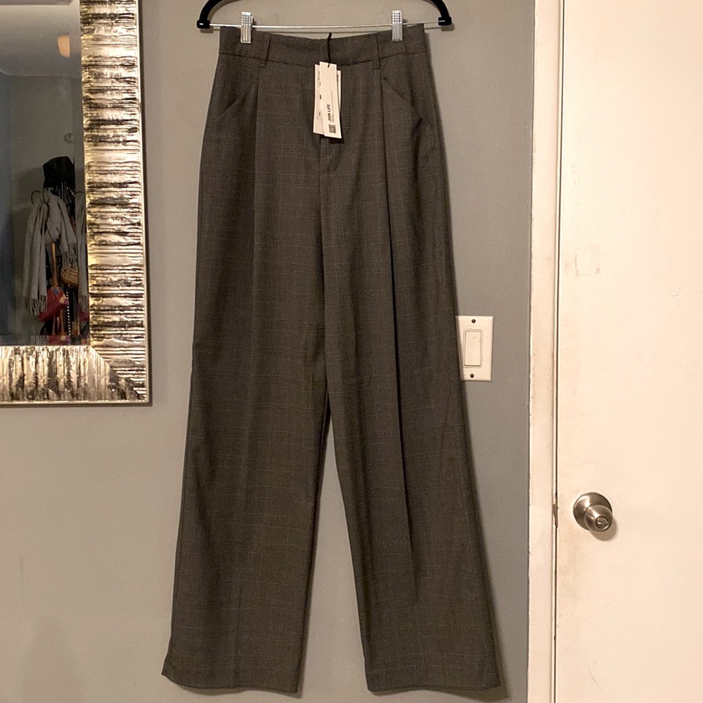 NWT ZARA Pleated full length dress pants // SZ S